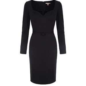 BNWT Banana Republic L'Wren Scott Pinup Sweatheart Neck Wiggle Black Dre…